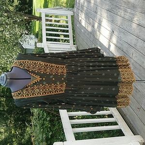 Green chiffon tunic dress from Anthropologie XL